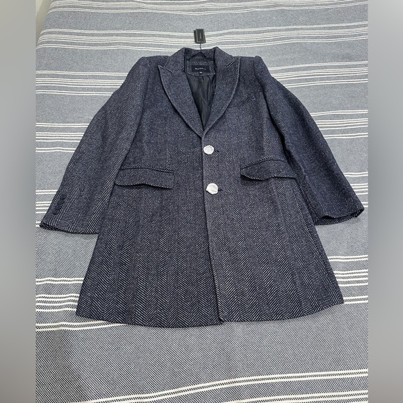 Braveman Other - NWT Braveman Navy Blue Herringbone Top Coat Overcoat